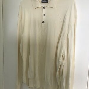 Lord & Taylor Cream Casual Button Down Shirt XXL